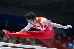 体操男子全能决赛，美国选手夺金